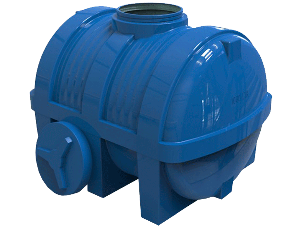 Rezervor din plastic, dublu strat, pentru apa potabila volum 1000 litri, orizontal (1400x1040x1050)