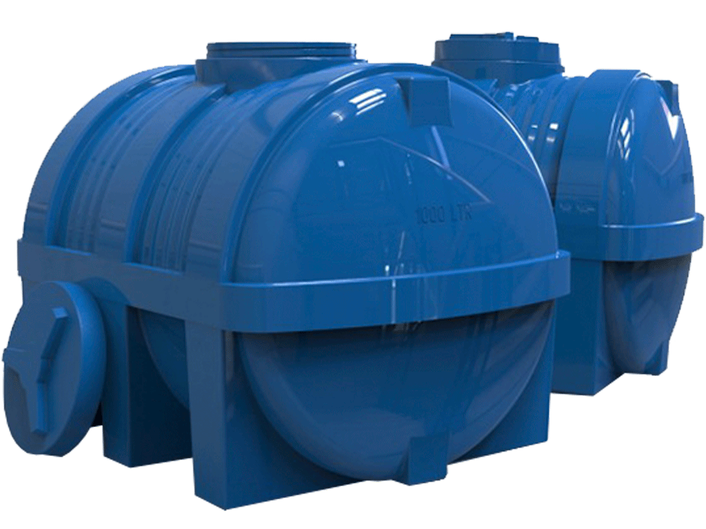 Rezervor din plastic, dublu strat, pentru apa potabila volum 1000 litri, orizontal (1400x1040x1050)