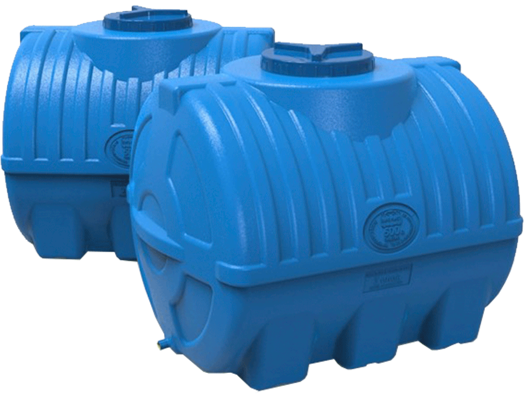 Rezervor din plastic, triplu strat, pentru apa potabila volum 500 litri, orizontal (1180x800x900mm) cu filet D=25mm