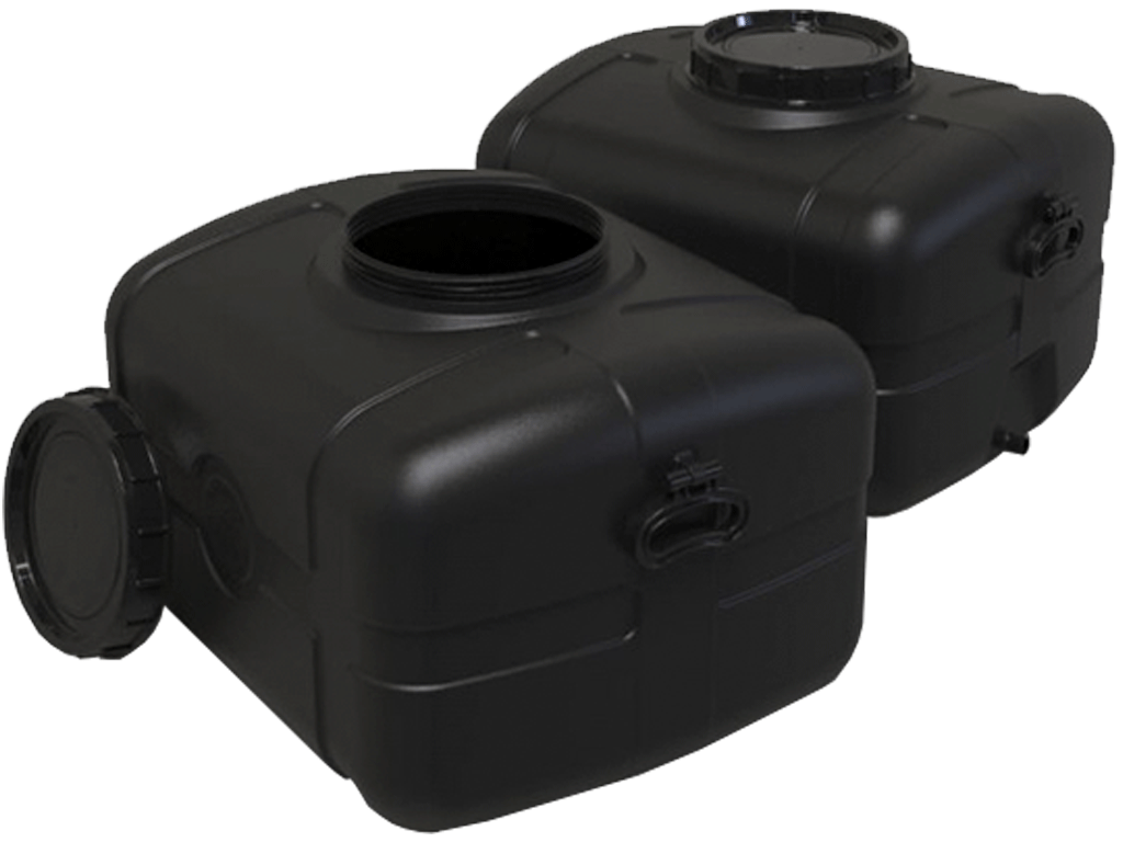 Rezervor din plastic pentru apa tehnica volum 125 litri, rectangular (750x510x450) cu filet D=15 mm