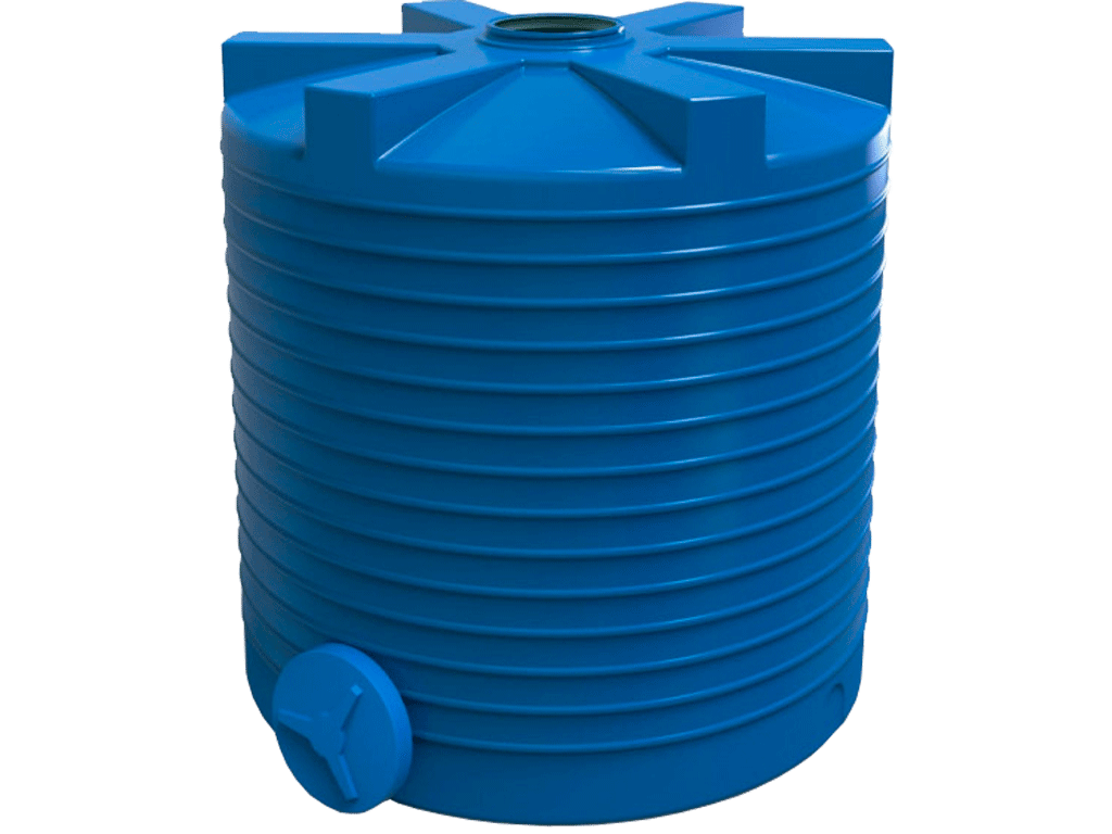 Rezervor din plastic, dublu strat, pentru apa potabila volum 10000 litri, vertical (D2420xH2600mm)