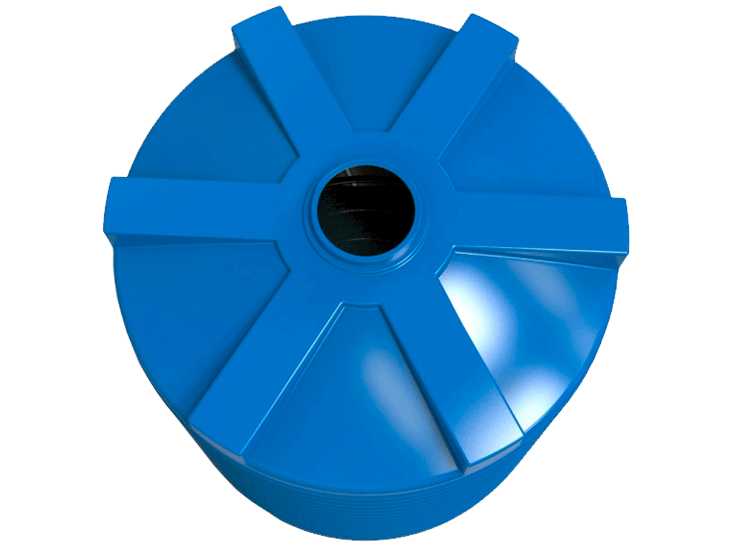 Rezervor din plastic, dublu strat, pentru apa potabila volum 10000 litri, vertical (D2420xH2600mm)