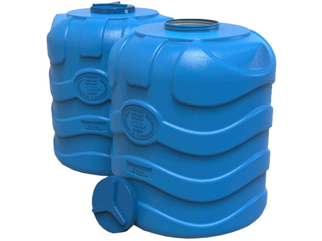 Rezervor din plastic, dublu strat, pentru apa potabila volum 1000 litri, vertical (D1100xH1280mm)