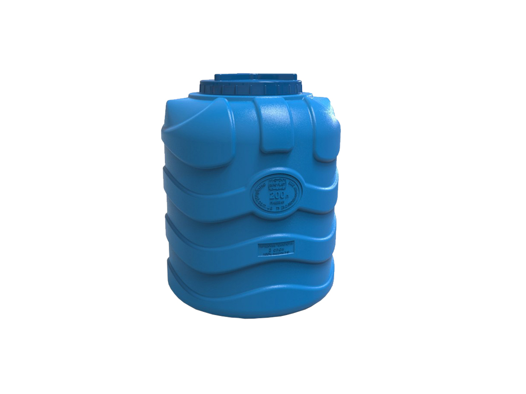 Емкость 200 литров пластиковая пищевая вертикальная трехслойная, (D630xH790мм)