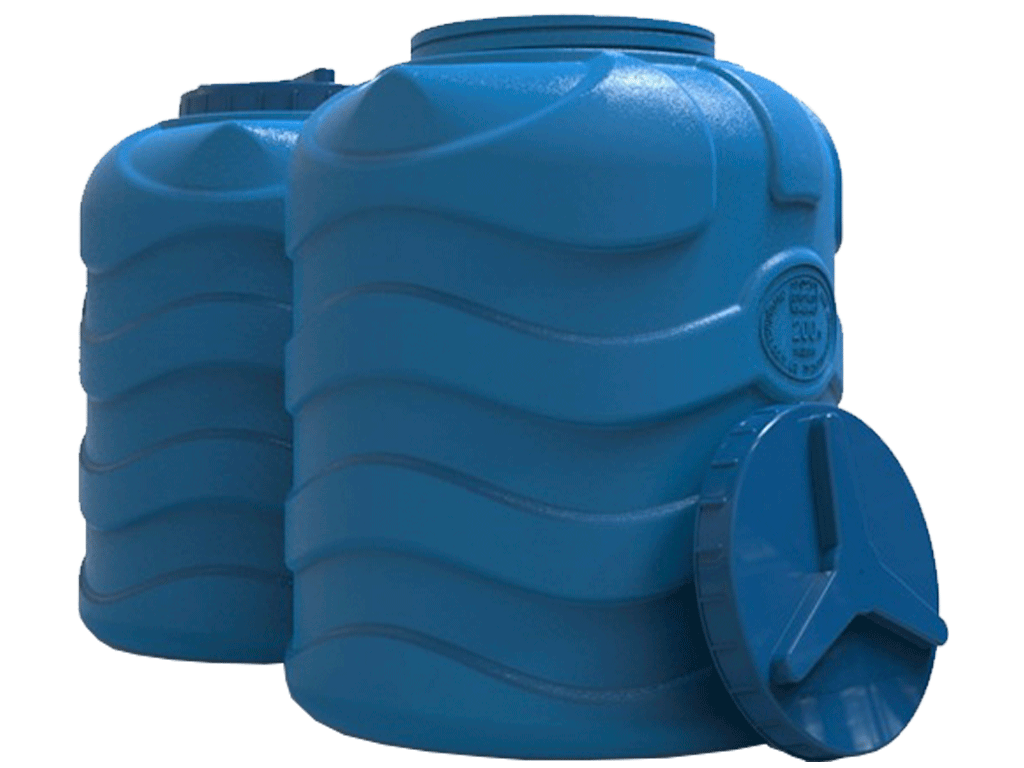 Емкость 200 литров пластиковая пищевая вертикальная трехслойная, (D630xH790мм)