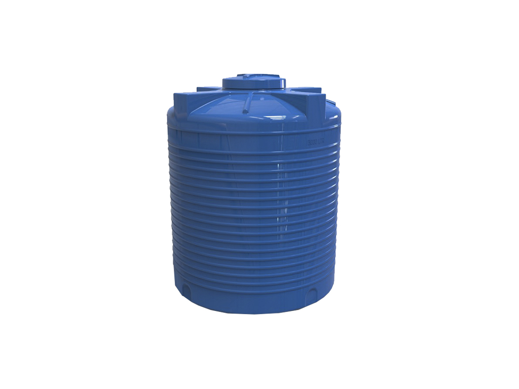 Rezervor din plastic, dublu strat, pentru apa potabila volum 3000 litri, vertical (D1510xH1800mm)