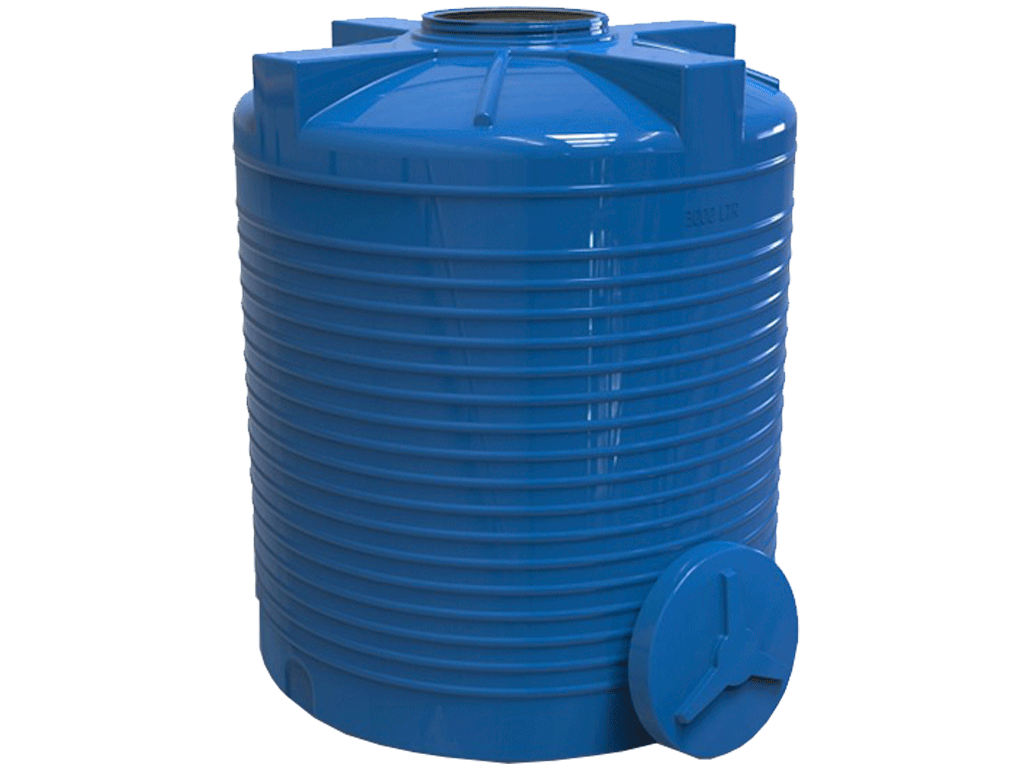 Rezervor din plastic, dublu strat, pentru apa potabila volum 3000 litri, vertical (D1510xH1800mm)