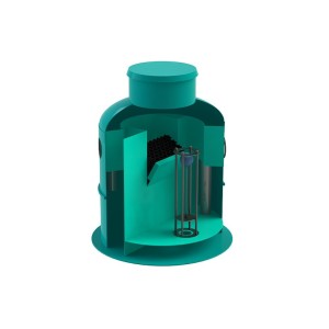 Сепаратор нефтепродуктов и взвешенных веществ Vodaland OilBase200-3/15, производительность Q=3,0 л/с, с внутренним байпасом Q=15,0 л/с