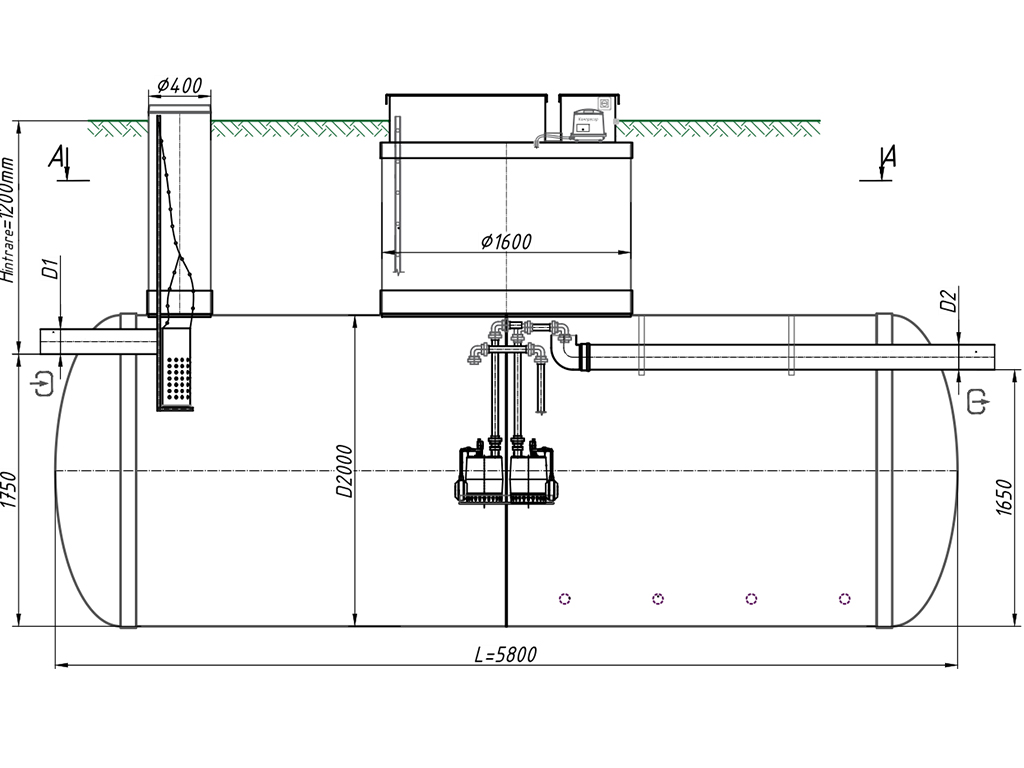 Statie de epurare biologica ape menajere uzate, BioLine SBR-8, debit 8 m3/24 ore