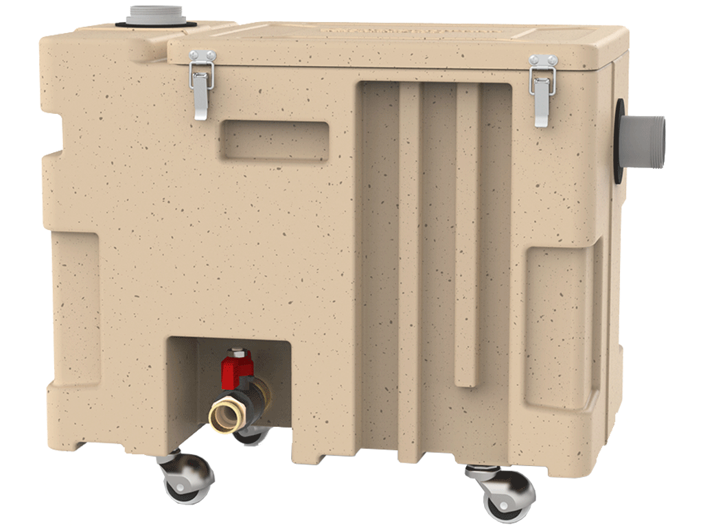 MINI SEPARATOR DE GRASIMI SUB CHIUVETA DIN PLASTIC, Q=0,5 l/sec