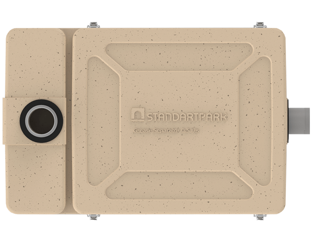 MINI SEPARATOR DE GRASIMI SUB CHIUVETA DIN PLASTIC, Q=0,5 l/sec