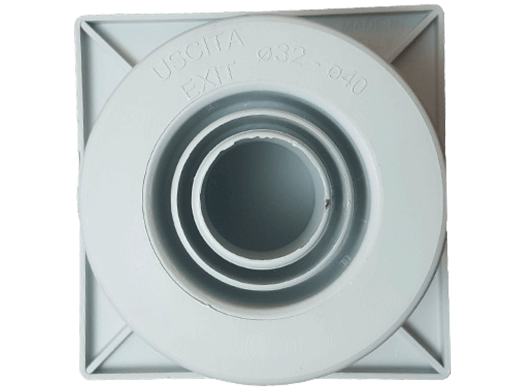 Trap pentru baie PP cu gratar PP 100x100x46mm, cu iesire verticala D=32/40mm