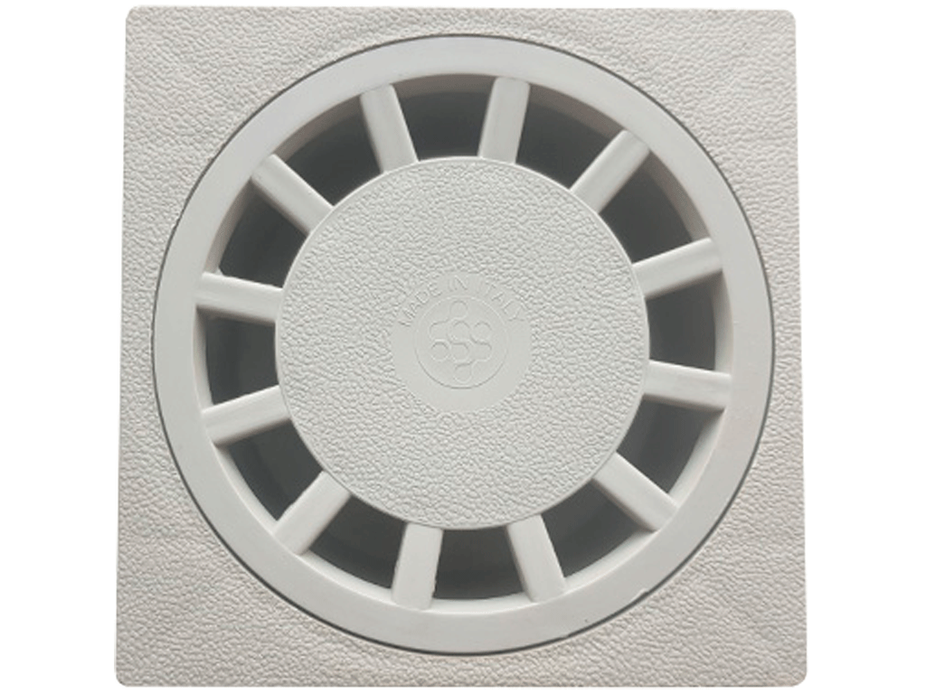 Trap pentru baie PP cu gratar PP 150x150x60mm, cu iesire verticala D=40/50/63mm