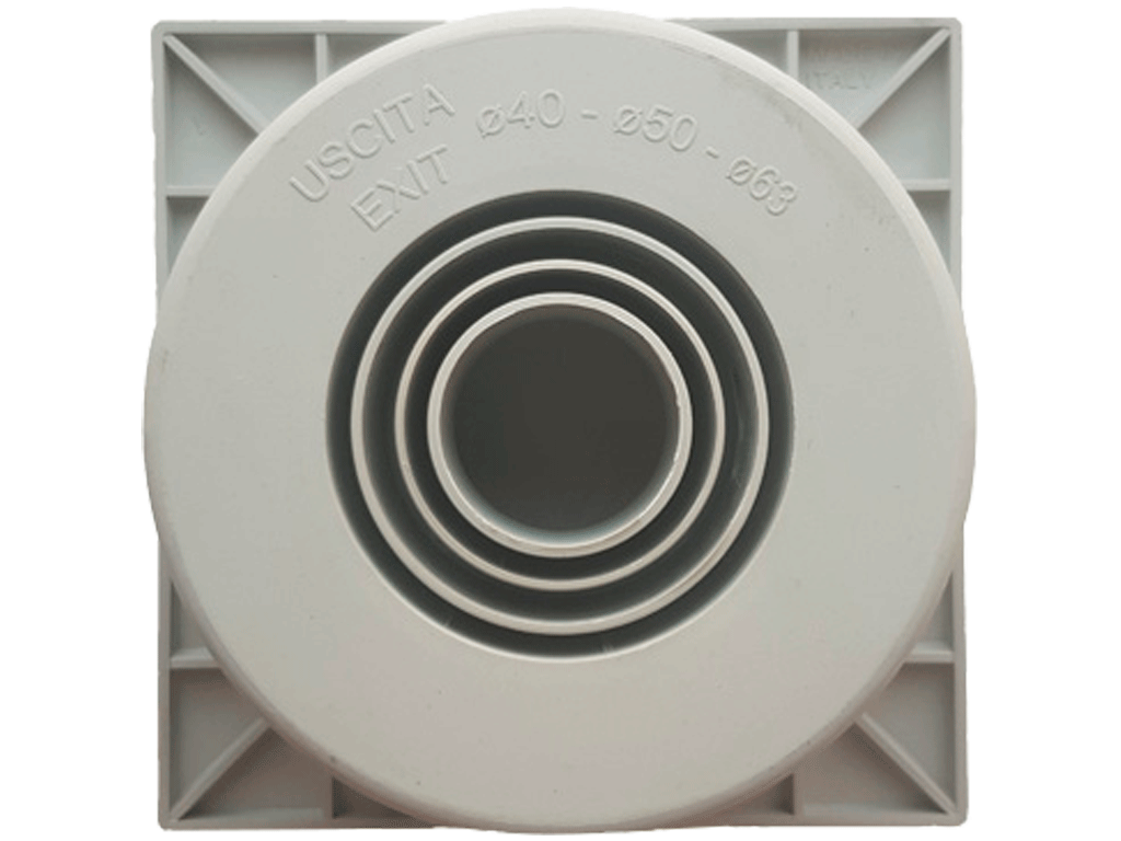 Trap pentru baie PP cu gratar PP 150x150x60mm, cu iesire verticala D=40/50/63mm