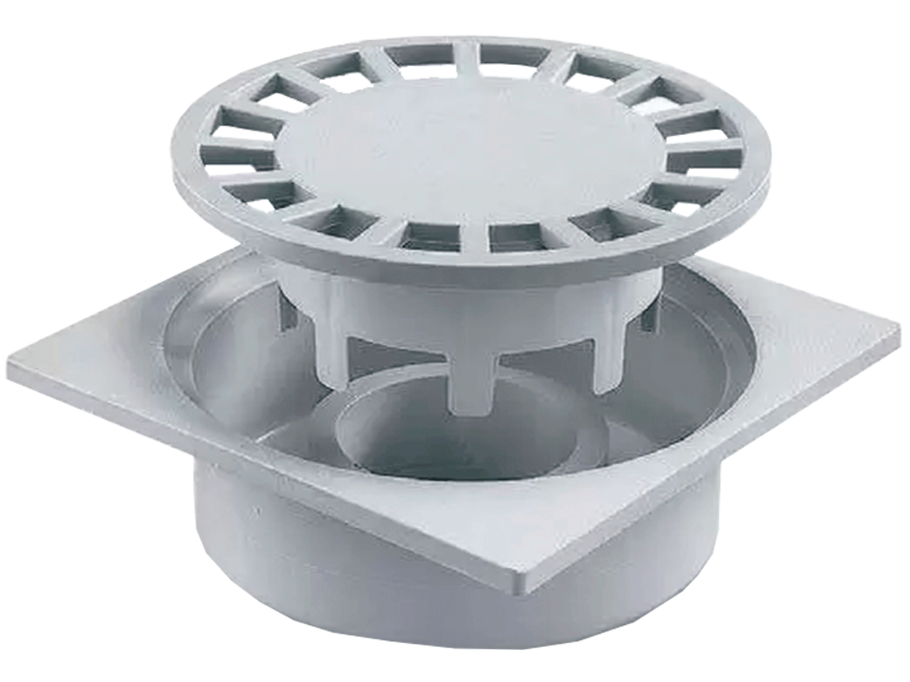 Trap pentru baie PP cu gratar PP 200x200x70mm, cu iesire verticala D=80/100/110mm