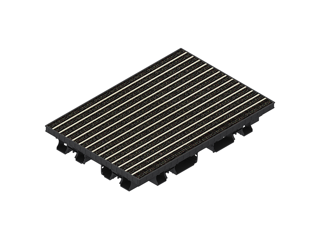 Stergator de picioare cu cuva din plastic STEP, ''CITY'' TEXTIL (600x400xH70mm)