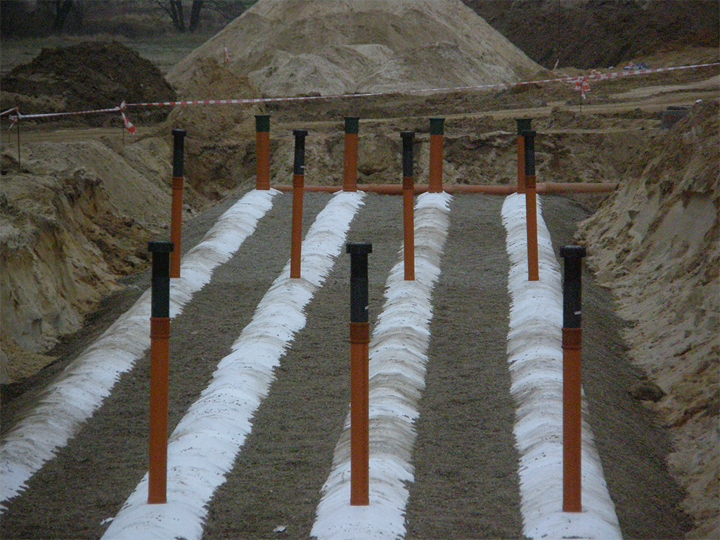 Tunel de drenaj DS-300 (1160x800x510) cu volum W=300l dotat cu set din 2 placi de capat