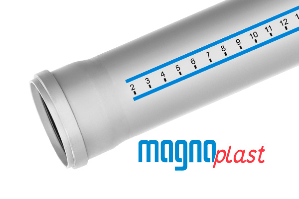 Труба ПП d110x2,7 L=1000 мм, для внутренней канализации