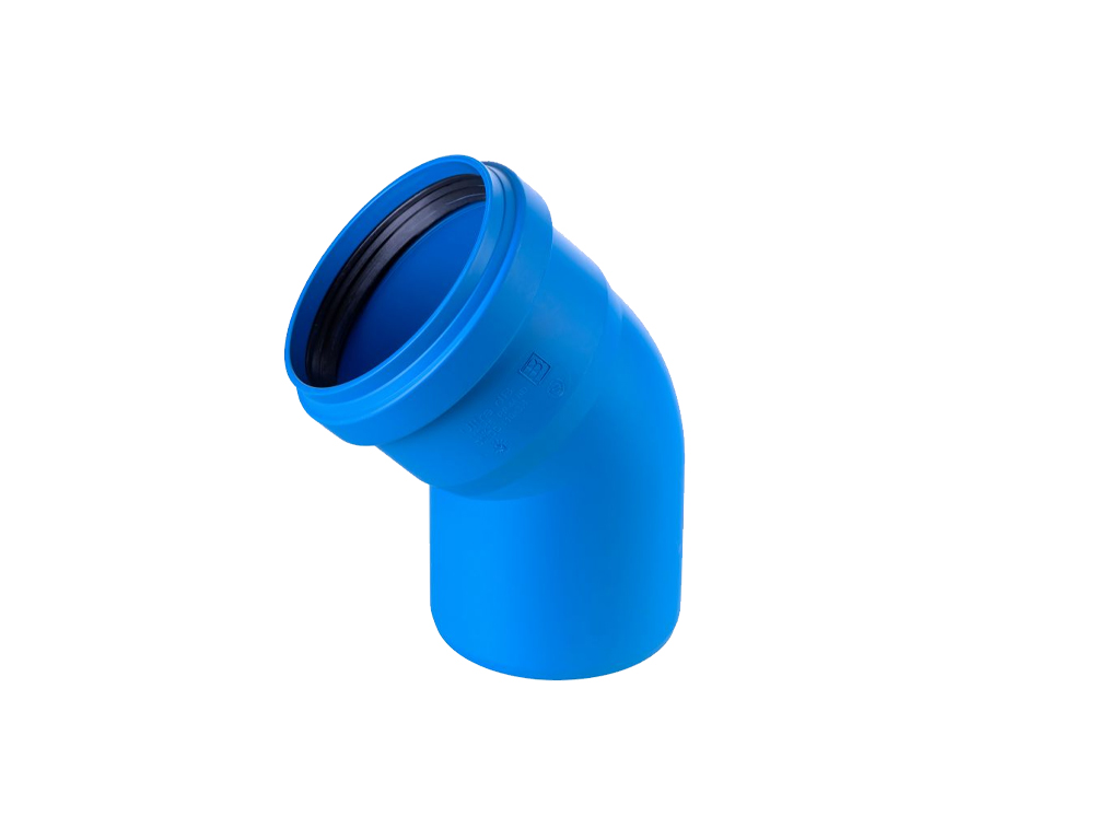 Отвод, ПП, D110мм, на 45 градусов, шумопоглощающий, для труб D110 использованных в внутренней канализации