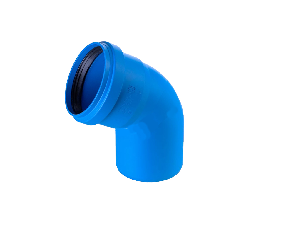 Отвод, ПП, D110мм, на 67 градусов, шумопоглощающий, для труб D110 использованных в внутренней канализации
