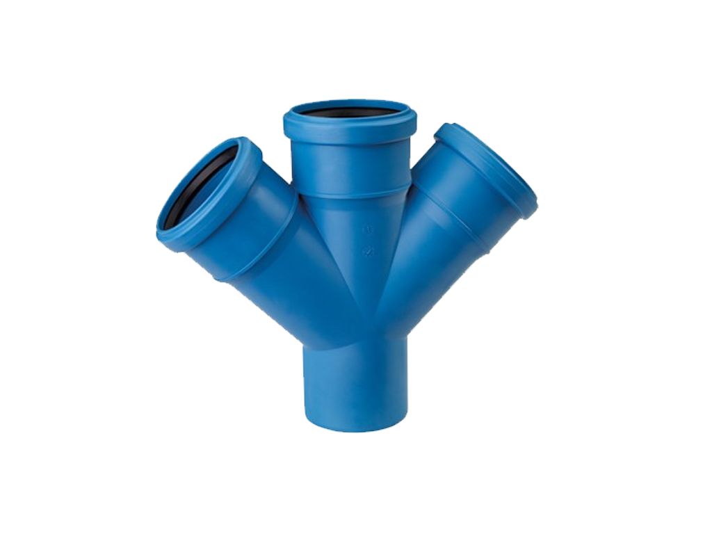 Крестовина, ПП, D110x110мм, на 67 градусов, шумопоглощающая, для труб D110 использованных в внутренней канализации