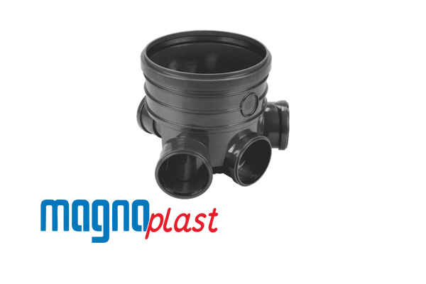 Ревизионный колодец (кинета) из ПП D400 мм, с 3 входами + 1 выходом D160 мм