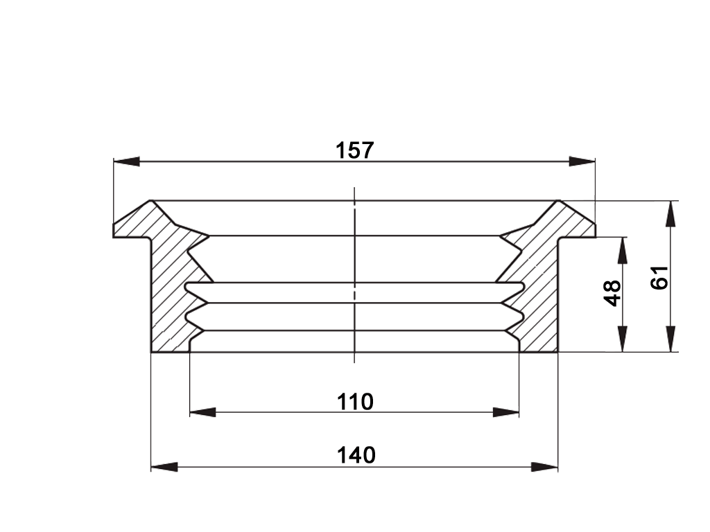 Garnitura DN110mm pentru etansari in teava gofrata cu teava de drenaj