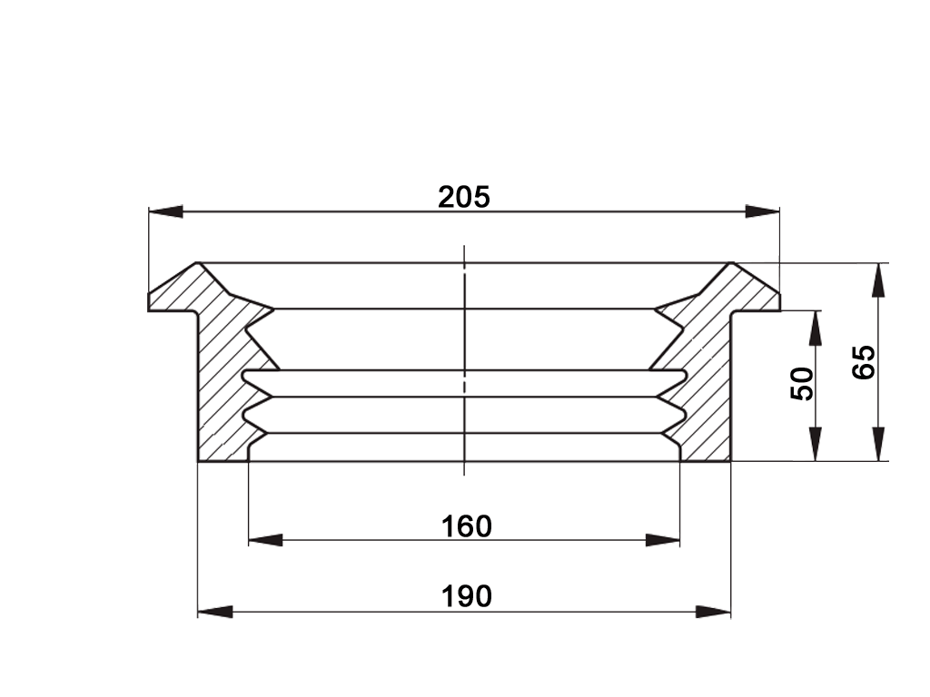 Garnitura DN160mm pentru etansari in teava gofrata cu teava de drenaj