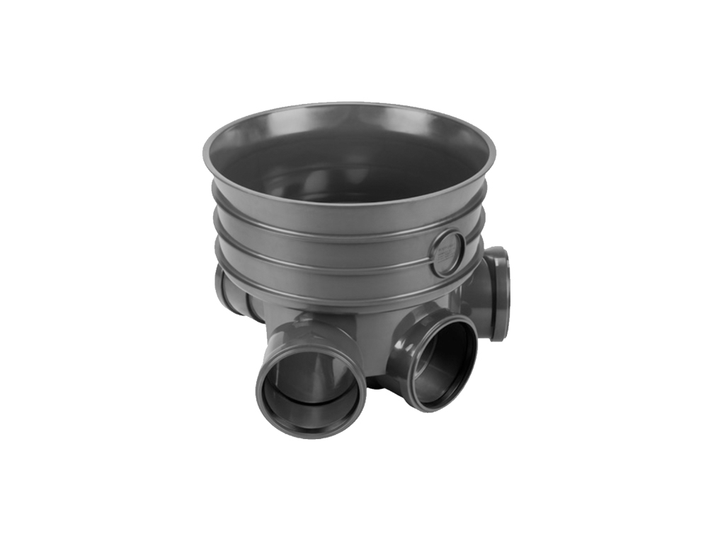 Baza camin inspectie-canalizare din PP D425mm, cu 3 intrari + 1 iesire D160mm