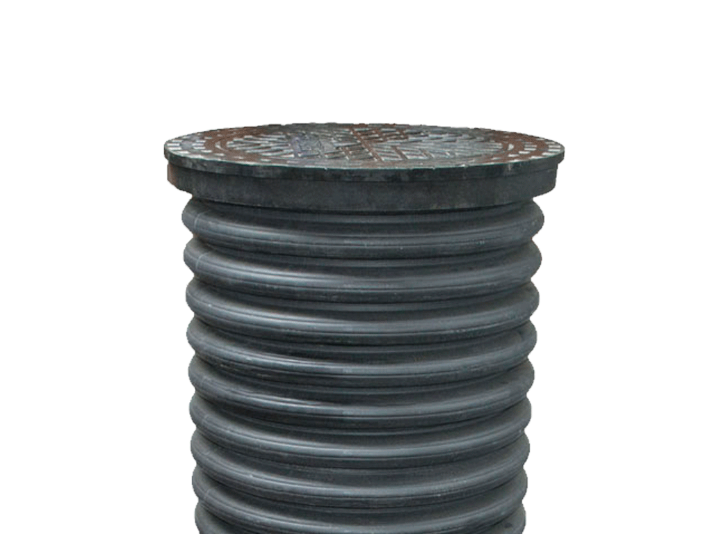 Capac din polipropilenă pentru țeavă gofrată DN400, clasa de sarcin A15, zone pietonale