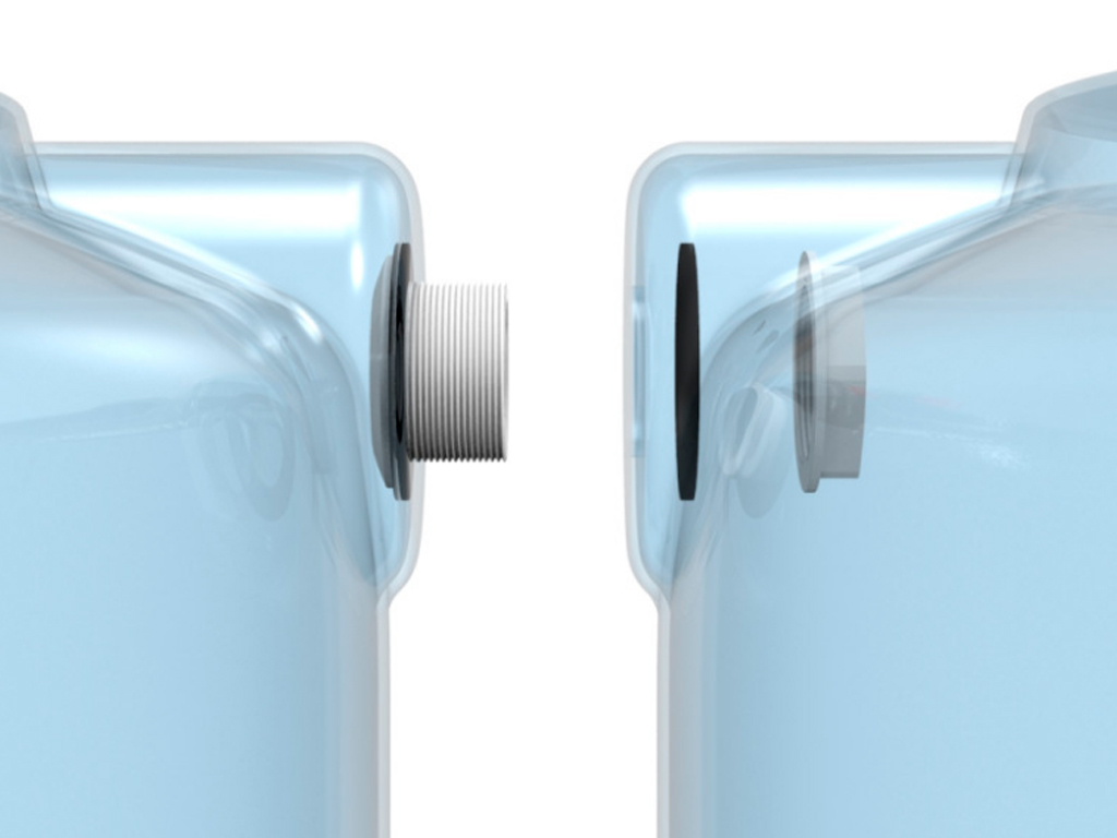 Rezervor vertical pentru apă potabilă volum 1000 litri, culoare albastră, din polietilena MDPE (D=790mm; H=2344mm)