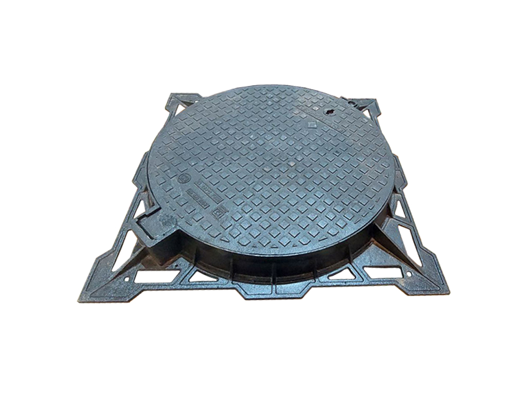 Люк чугунный канализационный с запорным устройством, класс нагрузки F900 (1000x1000х800х100)