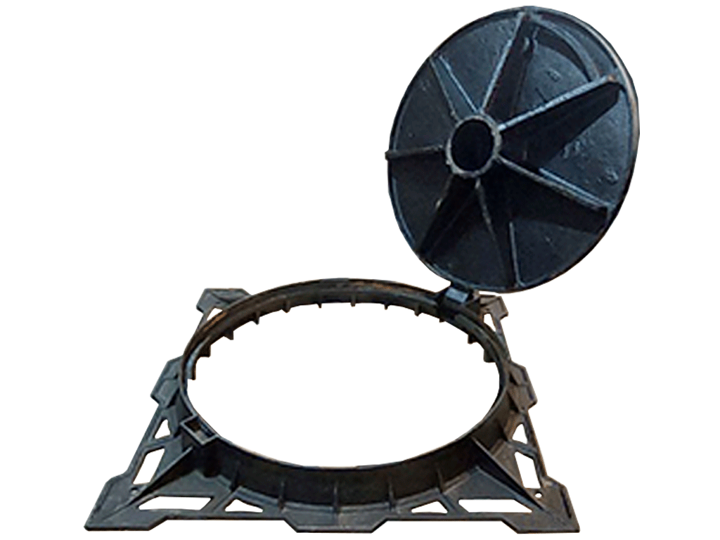 Люк чугунный канализационный с запорным устройством, класс нагрузки F900 (1000x1000х800х100)