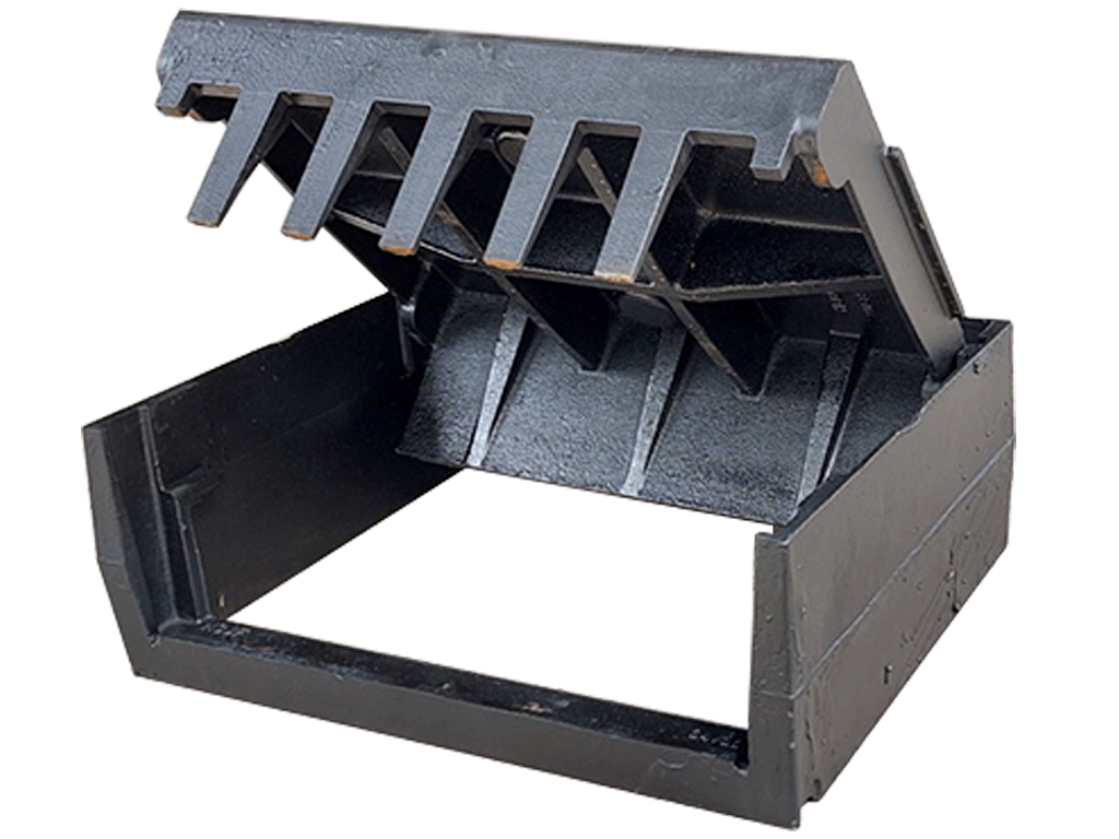 Решетка чугунная тип бордюр 550x455x205 мм, класс нагрузки D400