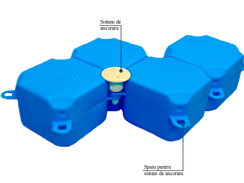 Пластиковые понтоны 1000х500мм, понтоны и причалы для катеров и лодок