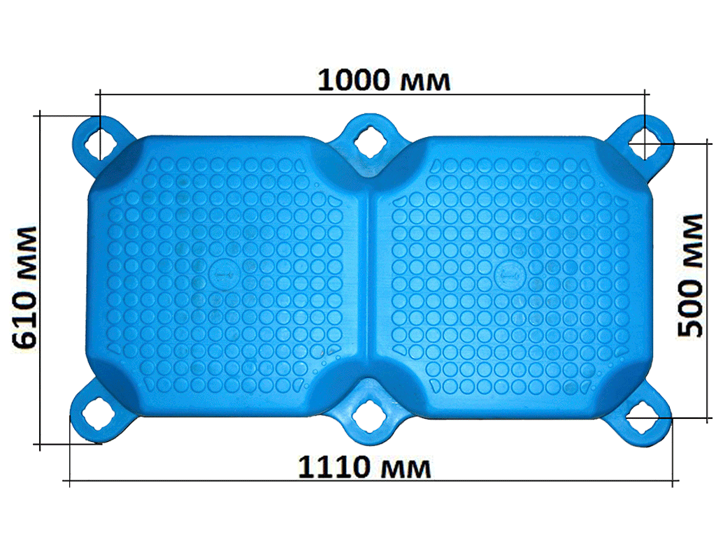 Пластиковые понтоны 1000х500мм, понтоны и причалы для катеров и лодок
