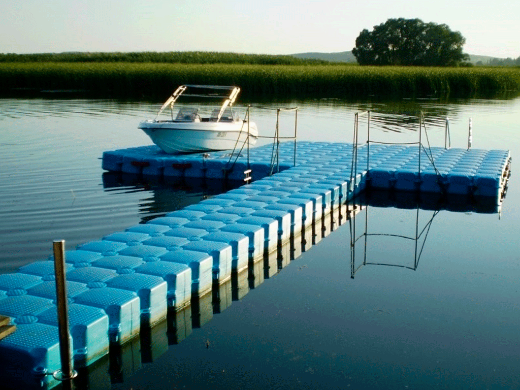 Пластиковые понтоны 1000х500мм, понтоны и причалы для катеров и лодок