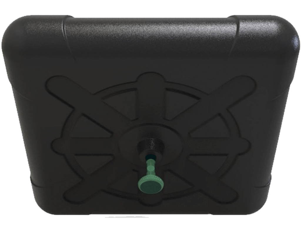 Rezervor PLAT pentru dus de vara  W=75 litri, dotat cu para si robinet (680x680x270)