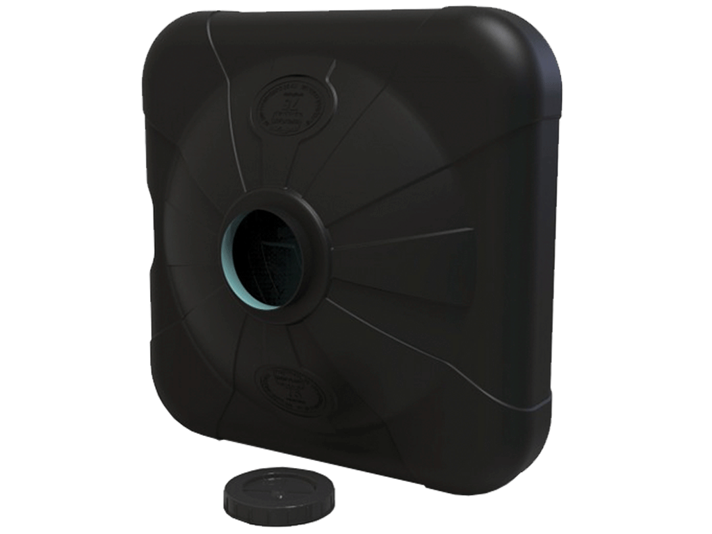 Rezervor PLAT pentru dus de vara  W=75 litri, dotat cu para si robinet (680x680x270)