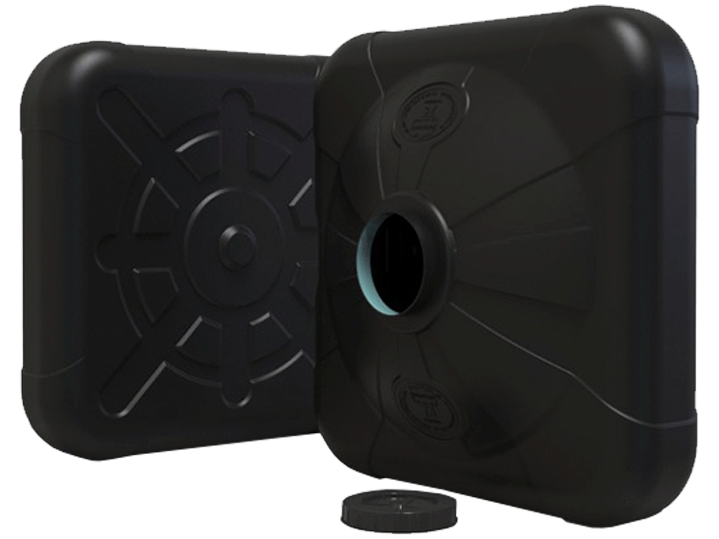 Rezervor PLAT pentru dus de vara  W=75 litri, dotat cu para si robinet (680x680x270)