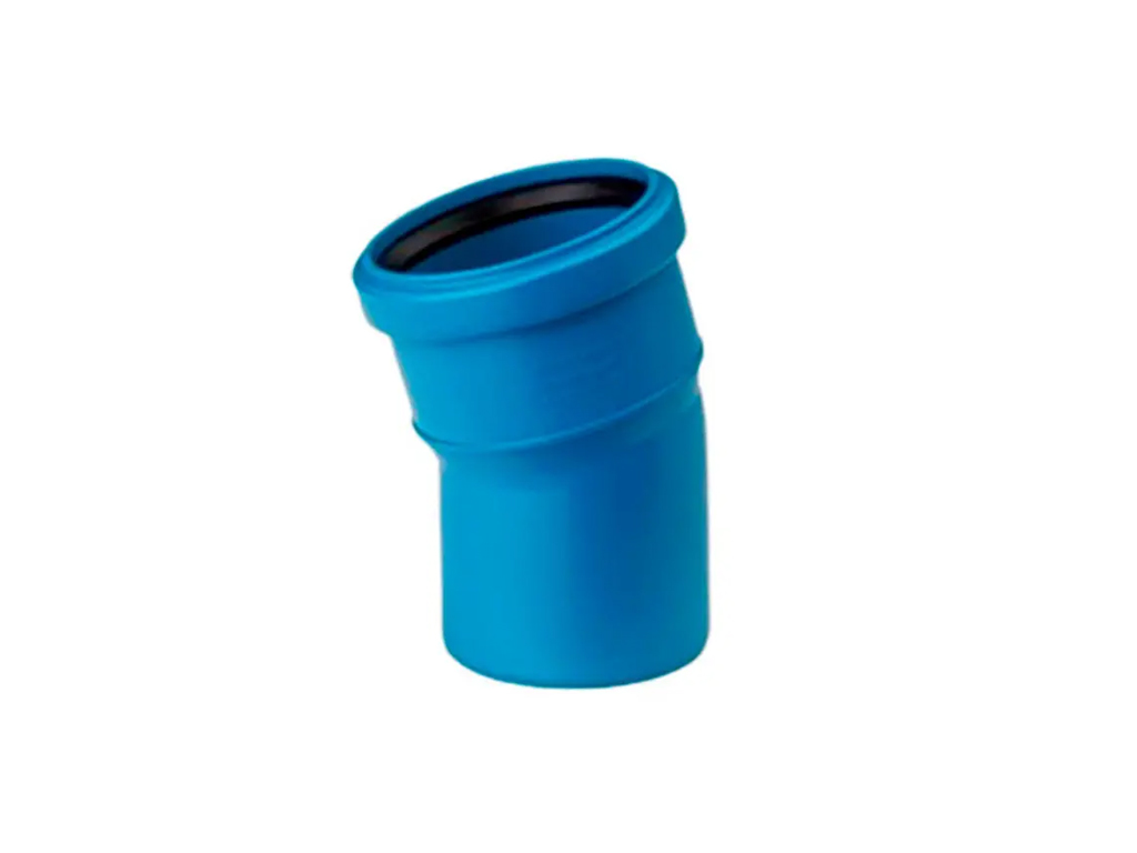 Отвод, ПП, D75мм, на 15 градусов, шумопоглощающий, для труб D75 использованных в внутренней канализации