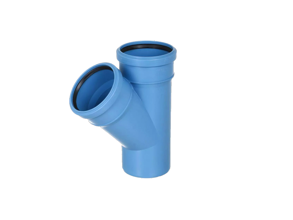 Тройник, ПП, D160x160мм, на 45 градусов, шумопоглощающий, для труб D160 использованных в внутренней канализации