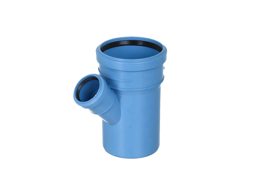 Тройник, ПП, D160x110мм, на 45 градусов, шумопоглощающий, для труб D160 и D110 использованных в внутренней канализации