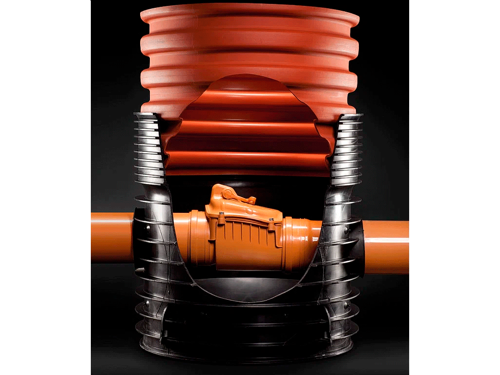 Oбратный клапан, канализационный горизонтальный Ø160мм