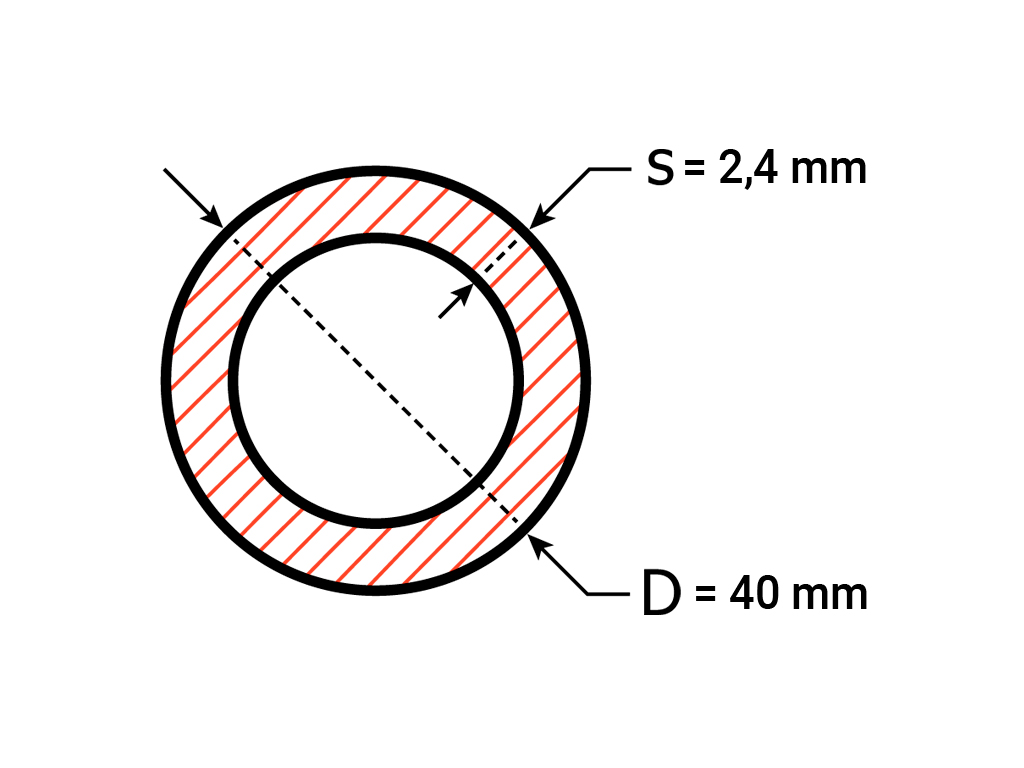 Водопроводная труба ПЭ 1ОО RC D40х2,4 PN10 SDR17, двухслойная